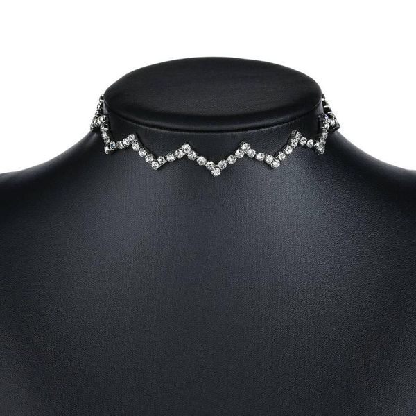 1 pcs new metal creative zircon silver color geometry wave shape pendant choker necklaces for women punk trendy chain jewelry, Golden;silver
1 pcs new metal creative zircon silver color geometry wave shape pendant choker necklaces for women punk trendy chain jewelry, Golden;silver