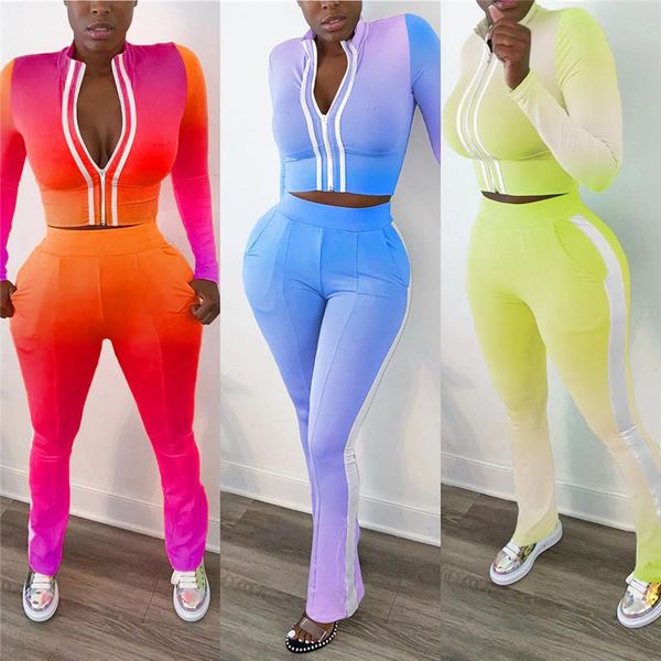 2020 spring autumn women clothes sets fashion trendy female zipper stand collar crop splice long pants outfit tracksuits, Gray
2020 spring autumn women clothes sets fashion trendy female zipper stand collar crop splice long pants outfit tracksuits, Gray