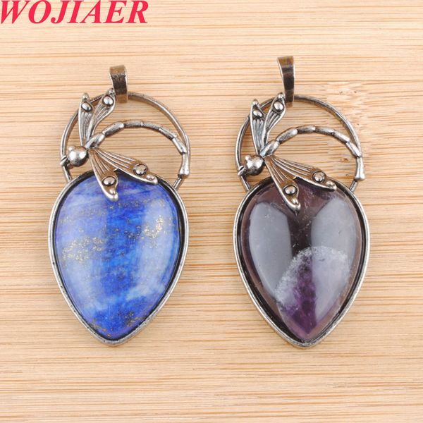 wojiaer 6pcs/lot antique silver color pendant water drop natural stones bead dragonfly dangle women men charms jewelry dbo906
wojiaer 6pcs/lot antique silver color pendant water drop natural stones bead dragonfly dangle women men charms jewelry dbo906