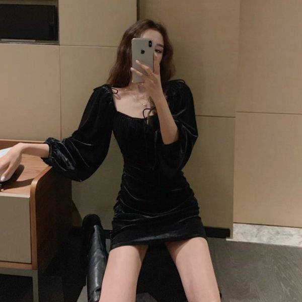 bx0in large size fat mm autumn small slimming french skirt black hip dress women's slimming velvet small black dress 08tcw, Black;gray
bx0in large size fat mm autumn small slimming french skirt black hip dress women's slimming velvet small black dress 08tcw, Black;gray
