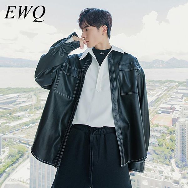 ewq / men's wear 2020 autumn bright line black coat korean style trendy loose motorcycle pu leather jacket male large size y3571
ewq / men's wear 2020 autumn bright line black coat korean style trendy loose motorcycle pu leather jacket male large size y3571