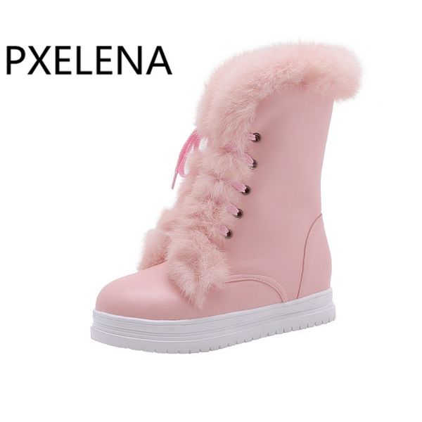 boots pxelena sweet cute girls snow black white pink faux fur lace up platform hidden heels winter warm ankle women 2021
boots pxelena sweet cute girls snow black white pink faux fur lace up platform hidden heels winter warm ankle women 2021