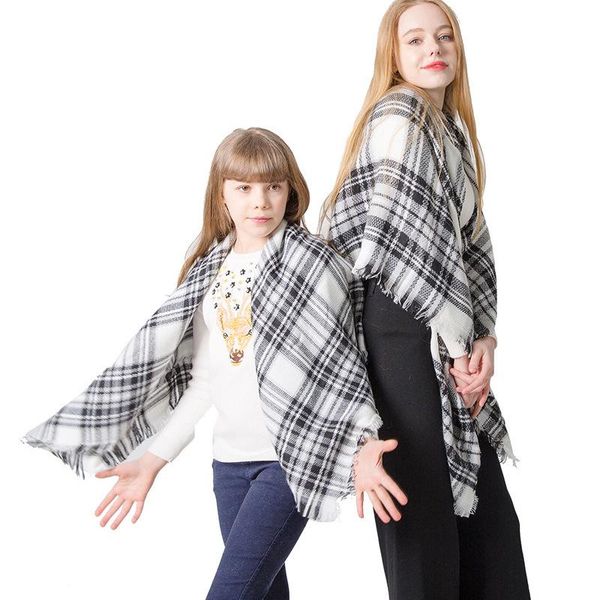 2020 limited children winter hijab new parent-child plaid imitation cashmere square shawl neck children's and women wholesale, Blue;gray
2020 limited children winter hijab new parent-child plaid imitation cashmere square shawl neck children's and women wholesale, Blue;gray