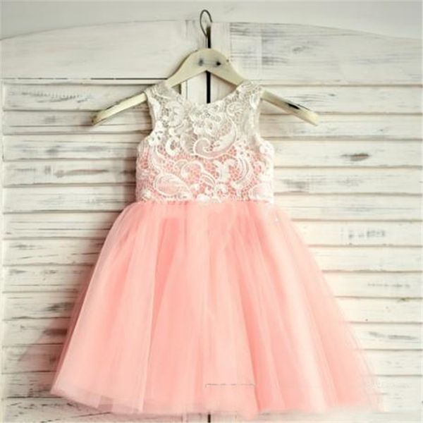 new a-line pink flower girls dresses tulle scoop lace appliques girls party gowns formal princess dress pageant gown qc1509, White;red
new a-line pink flower girls dresses tulle scoop lace appliques girls party gowns formal princess dress pageant gown qc1509, White;red