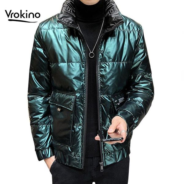 men's down & parkas vrokino winter stand-up collar jacket black shiny thick warm white duck parka
men's down & parkas vrokino winter stand-up collar jacket black shiny thick warm white duck parka