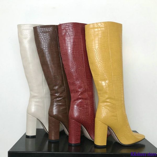 plus size 34-43 new brand women boots thick high heels knee high boots pointed toe ladies shoes western female, Black
plus size 34-43 new brand women boots thick high heels knee high boots pointed toe ladies shoes western female, Black