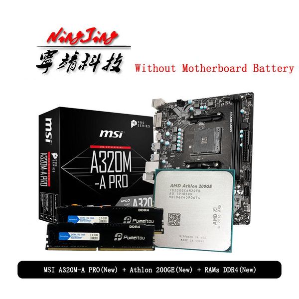 rams amd athlon 200ge cpu + msi a320m a pro motherboard pumeitou ddr4 2666mhz suit socket am4 without cooler
rams amd athlon 200ge cpu + msi a320m a pro motherboard pumeitou ddr4 2666mhz suit socket am4 without cooler