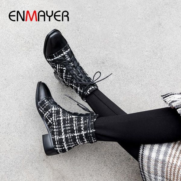 enmayer spring/autumn patchwork polyurethane square toe zip flat boots women canvas cross-tied black shoes plaid ankle boots1
enmayer spring/autumn patchwork polyurethane square toe zip flat boots women canvas cross-tied black shoes plaid ankle boots1