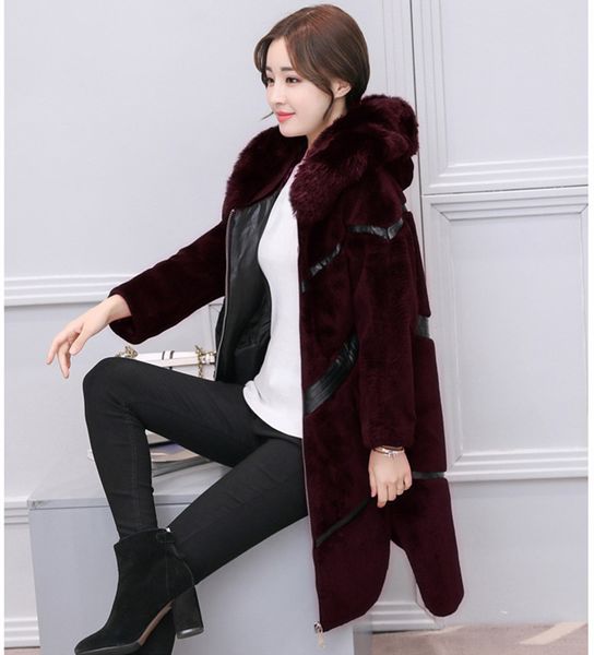 2021 new warm winter coat female fake fox collar with hood thick fur coats women's jackets under mujer wxf540 qbmo, Black
2021 new warm winter coat female fake fox collar with hood thick fur coats women's jackets under mujer wxf540 qbmo, Black