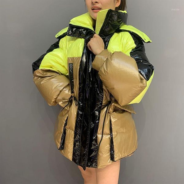 2020 new winter down coat contrast color glossy fashion short white duck down jacket women thick outerwear warm hooded parka d051, Black
2020 new winter down coat contrast color glossy fashion short white duck down jacket women thick outerwear warm hooded parka d051, Black