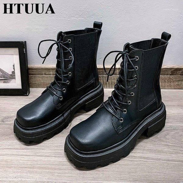 htuua 2020 autumn winter boots women chunky platform boots black lace-up ankle motorcycle ladies shoes sx42661
htuua 2020 autumn winter boots women chunky platform boots black lace-up ankle motorcycle ladies shoes sx42661
