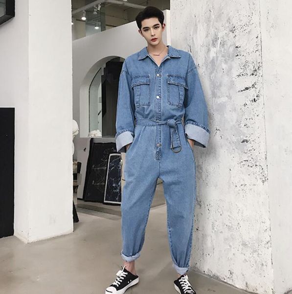 jeans jumpsuits men one piece overalls cotton casual fashion mens denim rompers 2020 new spring summer pants set male clothes, Blue
jeans jumpsuits men one piece overalls cotton casual fashion mens denim rompers 2020 new spring summer pants set male clothes, Blue