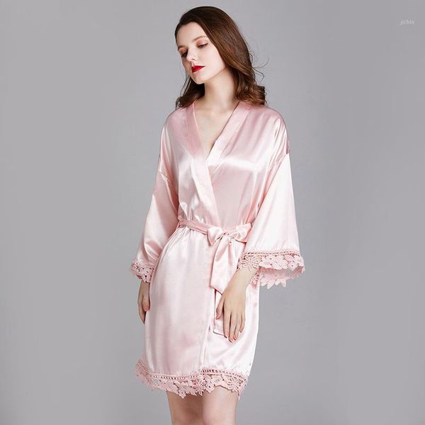 lady pink bride wedding robe gown satin lace flower trim intimate lingerie nightgown kimono bath spring loose home wear1, Black;red
lady pink bride wedding robe gown satin lace flower trim intimate lingerie nightgown kimono bath spring loose home wear1, Black;red