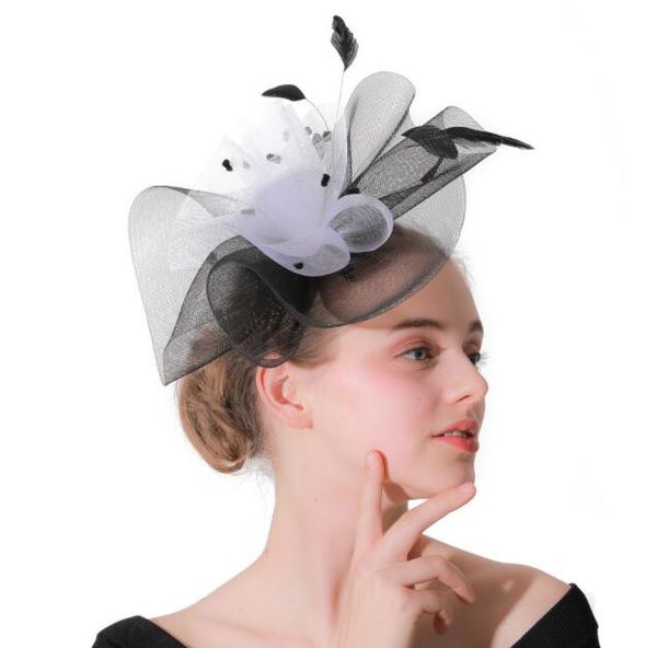banquet hat net yarn wedding headdress feather hairpin hair accessories hats for party wedding fascinator hat many colors on sale, White
banquet hat net yarn wedding headdress feather hairpin hair accessories hats for party wedding fascinator hat many colors on sale, White
