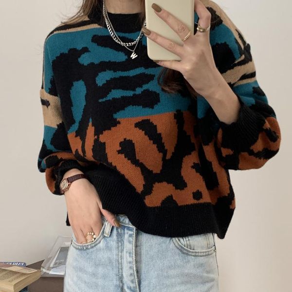 women's sweaters autumn winter mohair leopard sweater women pullover plus size womens knitted oversized jumper lady, White;black
women's sweaters autumn winter mohair leopard sweater women pullover plus size womens knitted oversized jumper lady, White;black