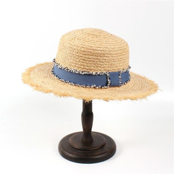 100% raffia women summer travel beach sun hat for elegant lady flat pork pie bucket tassel wide brim sunbonnet with denim ribbon, Blue;gray
100% raffia women summer travel beach sun hat for elegant lady flat pork pie bucket tassel wide brim sunbonnet with denim ribbon, Blue;gray