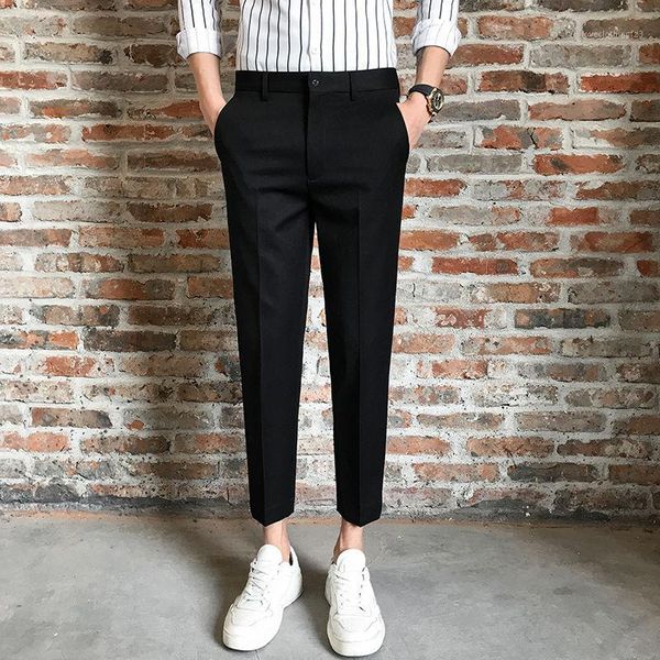men's suits & blazers 2021 spring male nine minutes high-end leisure thin leg business suit pants mid waist loose casual men's tro, White;black
men's suits & blazers 2021 spring male nine minutes high-end leisure thin leg business suit pants mid waist loose casual men's tro, White;black