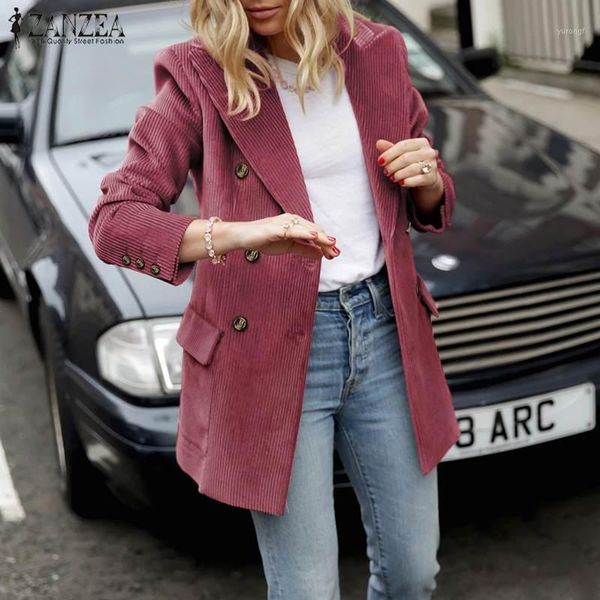 zanzea 2020 autumn winter women's blazers corduroy jackets double breasted pockets outerwear vintage solid thin coats plus size1, White;black
zanzea 2020 autumn winter women's blazers corduroy jackets double breasted pockets outerwear vintage solid thin coats plus size1, White;black