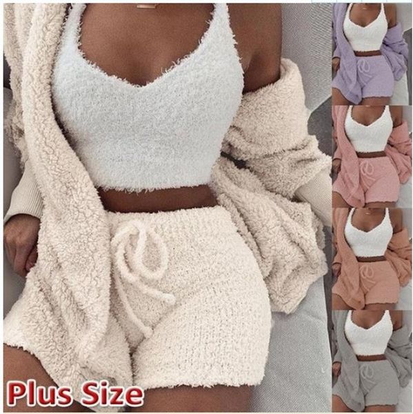 3 pcs/set winter women home wear suit casual pajamas set lady female soft warm long sleeve exposed navel vest shorts set fy9257, Gray
3 pcs/set winter women home wear suit casual pajamas set lady female soft warm long sleeve exposed navel vest shorts set fy9257, Gray