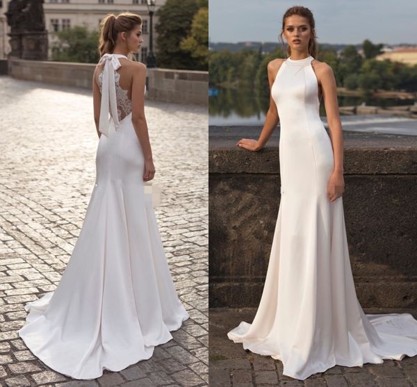 halter lace back wedding dresses 2021 soft satin mermaid off shoulder sleeveless wedding bridal gowns floor length robe de mariee, White
halter lace back wedding dresses 2021 soft satin mermaid off shoulder sleeveless wedding bridal gowns floor length robe de mariee, White