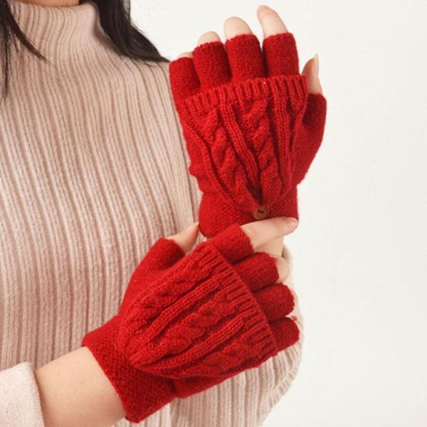 1 pair women hand warmer flip gloves gift soft half artificial thermal thicken knitted finger mittens autumn gloves wool wi b3y6, Blue;gray
1 pair women hand warmer flip gloves gift soft half artificial thermal thicken knitted finger mittens autumn gloves wool wi b3y6, Blue;gray