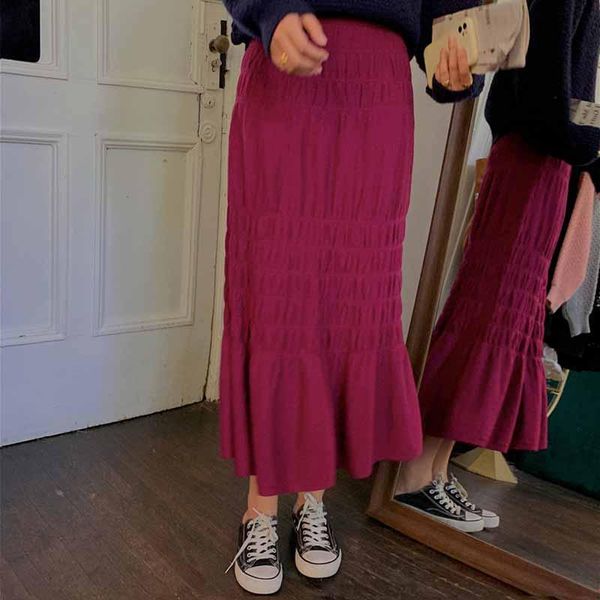 spring autumn 2020 new pleated knitted midi skirt women harajuku style solid color joker high waist vintage skirt, Black
spring autumn 2020 new pleated knitted midi skirt women harajuku style solid color joker high waist vintage skirt, Black