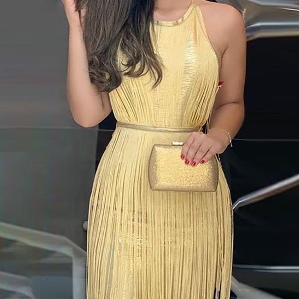 glitter halter backless tassel party dress women sleeveless mini bodycon club dresses y200418, Black;pink
glitter halter backless tassel party dress women sleeveless mini bodycon club dresses y200418, Black;pink