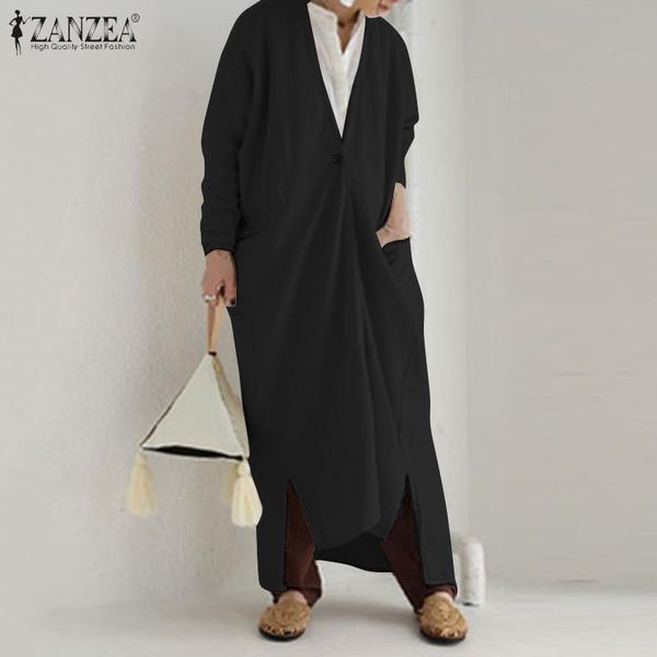 women's blouses & shirts zanzea 2021 stylish solid autumn blouse casual long sleeve blusas female button lapel oversized tunic, White
women's blouses & shirts zanzea 2021 stylish solid autumn blouse casual long sleeve blusas female button lapel oversized tunic, White