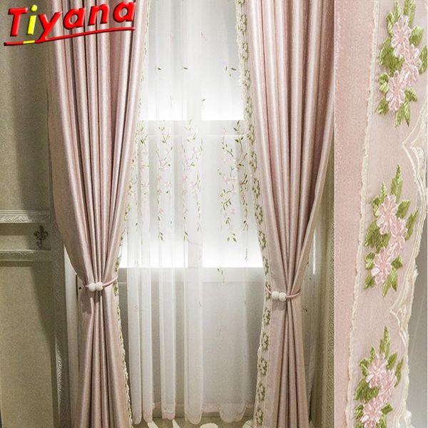 luxury lace flowers side embroidery tulle curtains for living room pink princess blackout curtain cloth for bedroom customiza#vt
luxury lace flowers side embroidery tulle curtains for living room pink princess blackout curtain cloth for bedroom customiza#vt