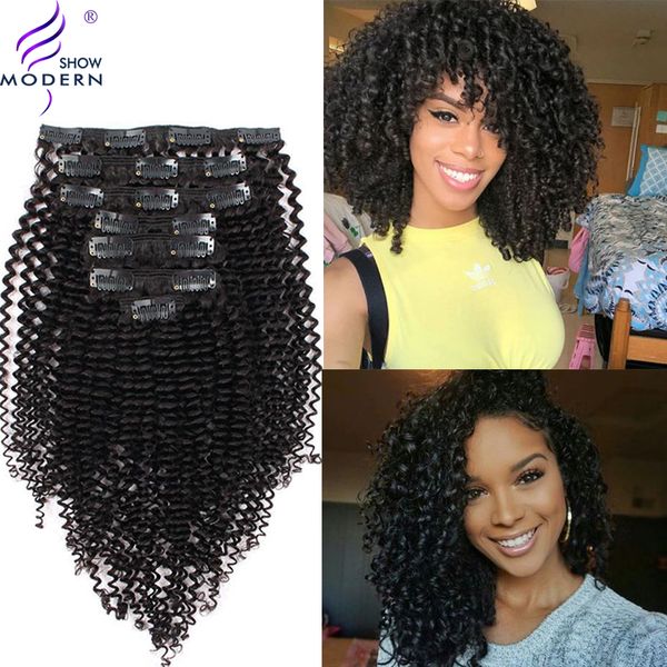 modern show brazilian kinky curly clip in human hair extension 120g natural hair in clips remy hair natural color 8pc/set, Black;brown 
modern show brazilian kinky curly clip in human hair extension 120g natural hair in clips remy hair natural color 8pc/set, Black;brown