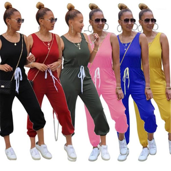 rompers designer clothing fashion casual solid color sports jumpsuit slim drawstring jumpsuits women sleeveless round neck, Black;white
rompers designer clothing fashion casual solid color sports jumpsuit slim drawstring jumpsuits women sleeveless round neck, Black;white