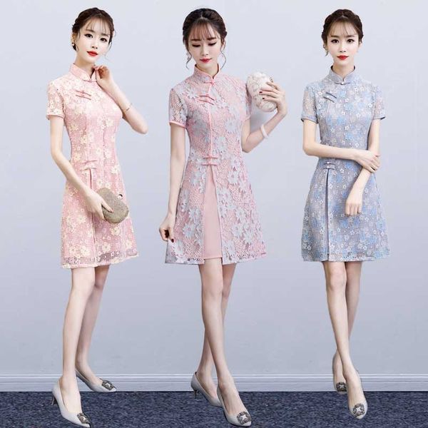 2019 girl short lace cheongsamlace cheongsam new spring new daily improved small fragrant style cheongsam g3npb, Black;gray
2019 girl short lace cheongsamlace cheongsam new spring new daily improved small fragrant style cheongsam g3npb, Black;gray