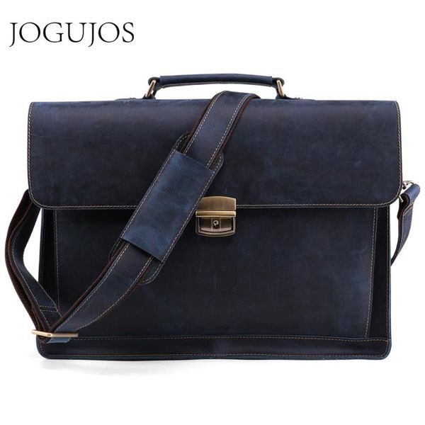jogujos crazy horse men's briefcase genuine leather business briefcase man shoulder messenger bag computer lapoffice handbag
jogujos crazy horse men's briefcase genuine leather business briefcase man shoulder messenger bag computer lapoffice handbag