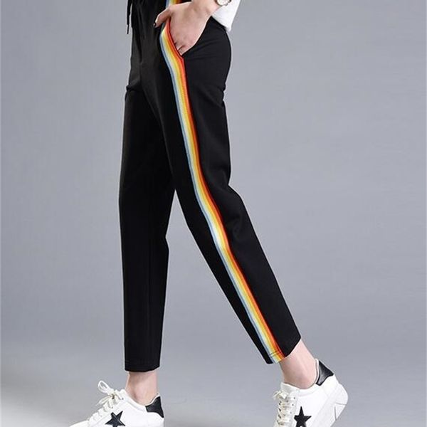 autumn fashion casual colorful rainbow pants y200418, Black;white
autumn fashion casual colorful rainbow pants y200418, Black;white
