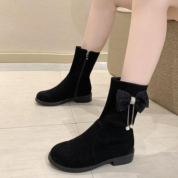 boots single monkey women shoes 2021 winter snow riding flats suede bow zipper soft fashion boot woman botas mujer, Black
boots single monkey women shoes 2021 winter snow riding flats suede bow zipper soft fashion boot woman botas mujer, Black