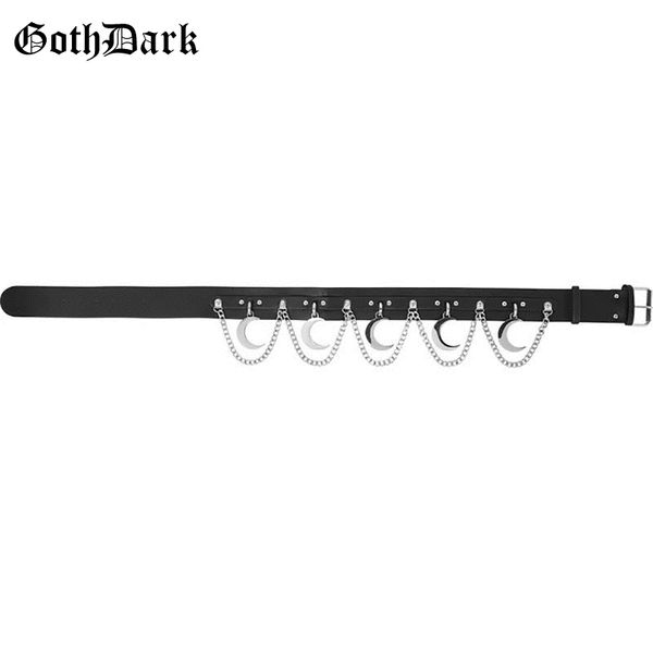 goth dark black pu leather moon pendant metal chain belts vintage aesthetic punk grunge female betls harajuku rivet buckle y200501, Black;brown
goth dark black pu leather moon pendant metal chain belts vintage aesthetic punk grunge female betls harajuku rivet buckle y200501, Black;brown