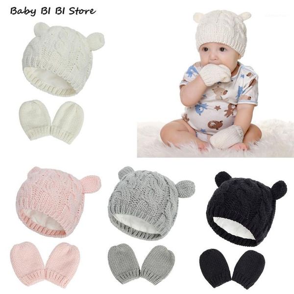 1 set baby hat and mittens set kids knitted cotton beanie cap winter warm boys girls double pompom hats gloves1, Slivery;white
1 set baby hat and mittens set kids knitted cotton beanie cap winter warm boys girls double pompom hats gloves1, Slivery;white