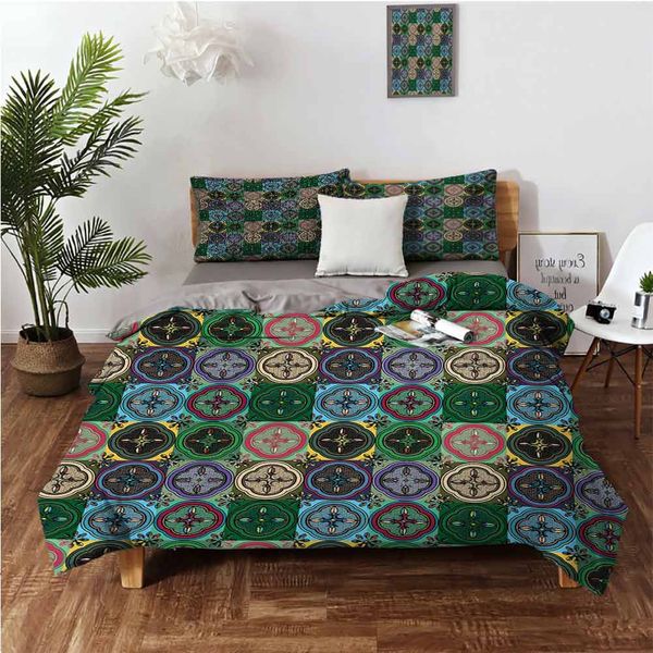 pattern of abstract shapes inspired by stained glass style traditional vibrantbedding 3-piece set
pattern of abstract shapes inspired by stained glass style traditional vibrantbedding 3-piece set