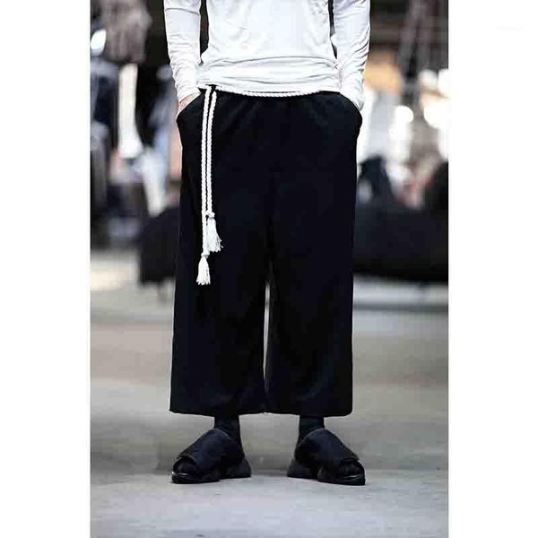men's new solid color lace up loose trend nine point pants skirt pants black versatile korean japanese fashion personality1
men's new solid color lace up loose trend nine point pants skirt pants black versatile korean japanese fashion personality1