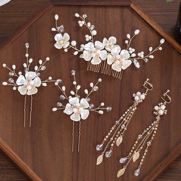forseven bridal wedding hair accessories flower leaf crystal pearls hair combs hairpins earrings decor jewelry gift sets, Silver
forseven bridal wedding hair accessories flower leaf crystal pearls hair combs hairpins earrings decor jewelry gift sets, Silver