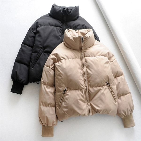 fashion women solid stand collar winter down jacket preppy style thick zipper pockets oversize ladies chic parkas coats female 201102, Black
fashion women solid stand collar winter down jacket preppy style thick zipper pockets oversize ladies chic parkas coats female 201102, Black