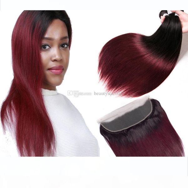 ombre bundles with frontal closure t1b 99j straight brazilian hair weave bundles with ear to ear lace frontal two tone human hair extensions, Black;brown
ombre bundles with frontal closure t1b 99j straight brazilian hair weave bundles with ear to ear lace frontal two tone human hair extensions, Black;brown
