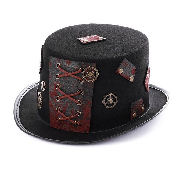 men women heavy metal bowler retro gothic steampunk hat hat stage magic performance halloween, Blue;gray
men women heavy metal bowler retro gothic steampunk hat hat stage magic performance halloween, Blue;gray
