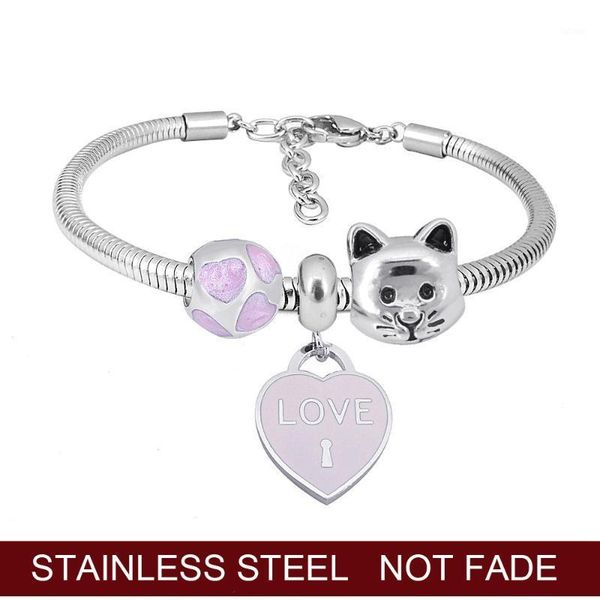 bracelets for women jewelry cat beads bracelet charms bracelet love girls wholesale stainless steel punk 20201, Golden;silver
bracelets for women jewelry cat beads bracelet charms bracelet love girls wholesale stainless steel punk 20201, Golden;silver