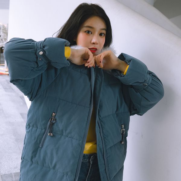 cotton-padded jacket 2021 cotton-padded clothes bread serve student easy cotton woman ins winter loose coat woman, Black