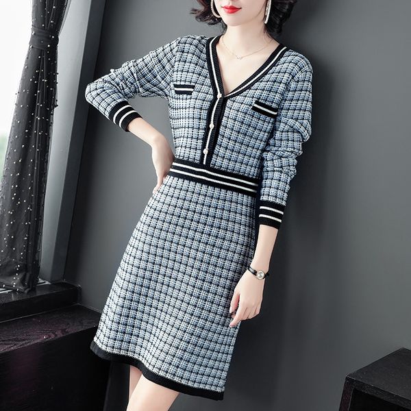 1930304-2020 autumn new temperament v-neck slim and small fragrance wool knitted wool dress plaid dress p3lhz, White;black
1930304-2020 autumn new temperament v-neck slim and small fragrance wool knitted wool dress plaid dress p3lhz, White;black