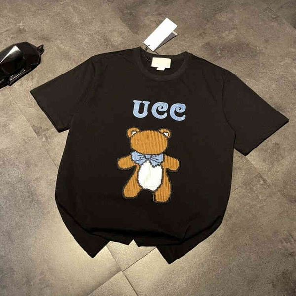 2022 factory wholesale new 21 spring and summer fashion gujia cartoon cloth embroidery bow bear age reduction cute couple short sleeve, White
2022 factory wholesale new 21 spring and summer fashion gujia cartoon cloth embroidery bow bear age reduction cute couple short sleeve, White