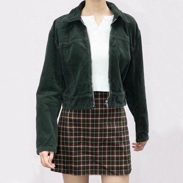 women's jackets korean vintage slim-fit small lapel corduroy zipper long-sleeved cardigan jacket 2021 winter spring coat girl female 1y, Black;brown
women's jackets korean vintage slim-fit small lapel corduroy zipper long-sleeved cardigan jacket 2021 winter spring coat girl female 1y, Black;brown