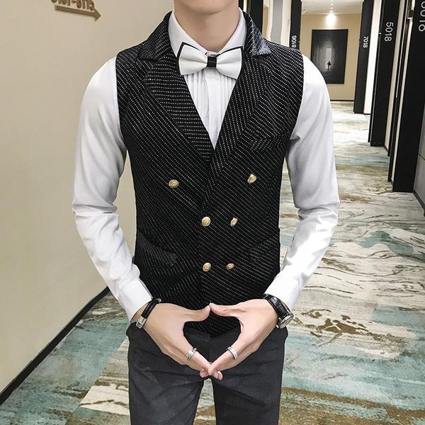 suit vest men sleeveless vest fashion spring waistcoat double-breasted chaleco hombre solid slim fit men erkek mont kaban, Black;white
suit vest men sleeveless vest fashion spring waistcoat double-breasted chaleco hombre solid slim fit men erkek mont kaban, Black;white