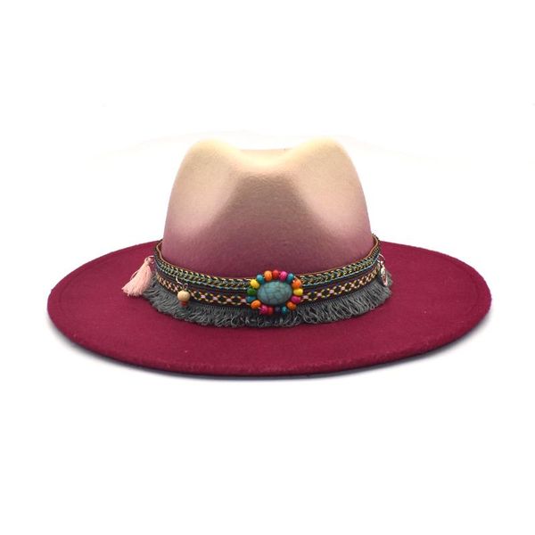 fuodrao women tie dye fedora hat winter wool panama large brim cowboy jazz cap men gradient color bowler hats d11, Blue;gray
fuodrao women tie dye fedora hat winter wool panama large brim cowboy jazz cap men gradient color bowler hats d11, Blue;gray